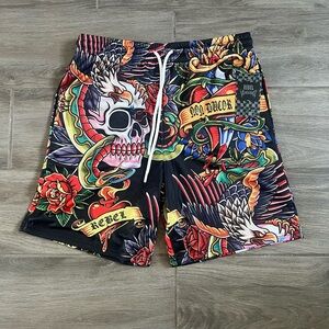 Rebel Vengeance Men’s Graphic Multicolor Print Short
